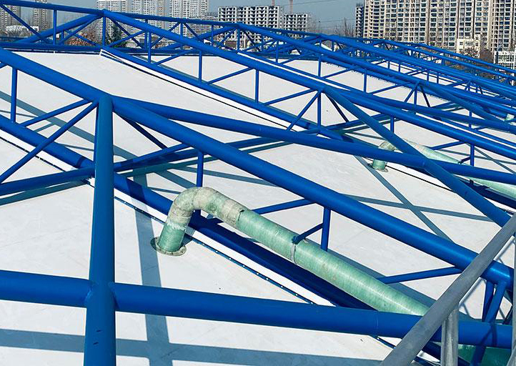 辽宁沈阳膜结构厂家向大家介绍公司基本信息：污水池膜结构的钢骨架怎么安装